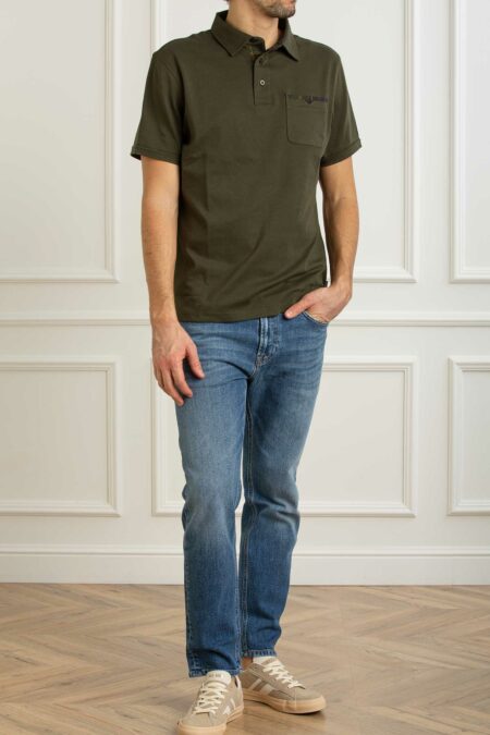 BARBOUR-POLO PREMIUM CORPATCH TAILORED-BBMML1496MML OLIVE XL