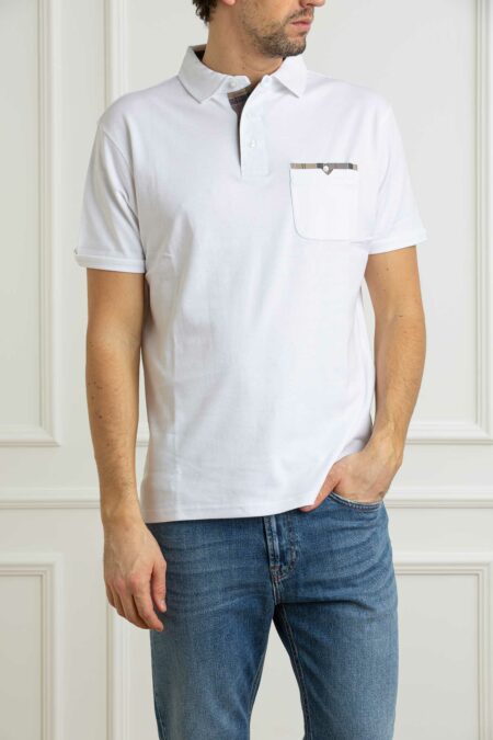 BARBOUR-POLO PREMIUM CORPATCH TAILORED-BBMML1496MML WHITE XL