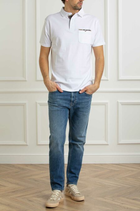 BARBOUR-POLO PREMIUM CORPATCH TAILORED-BBMML1496MML WHITE XL