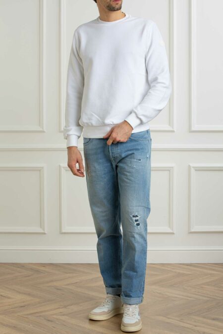 COLMAR ORIGINALS-FELPA OTTOMAN GIRICOLLO UOMO-COL6153R1XLP26 BIANCO S