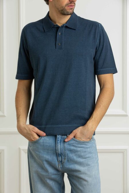CP COMPANY-MAGLIA POLO MM CREPE DOUBLE DYED-CP20CMKN204A110646S MIDNIGHT XL