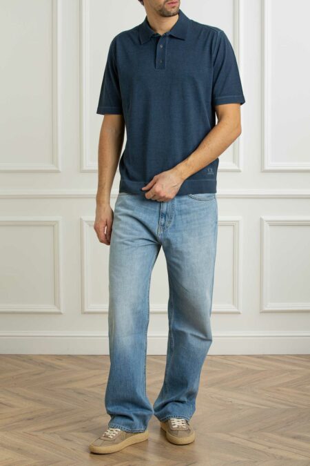 CP COMPANY-MAGLIA POLO MM CREPE DOUBLE DYED-CP20CMKN204A110646S MIDNIGHT XL