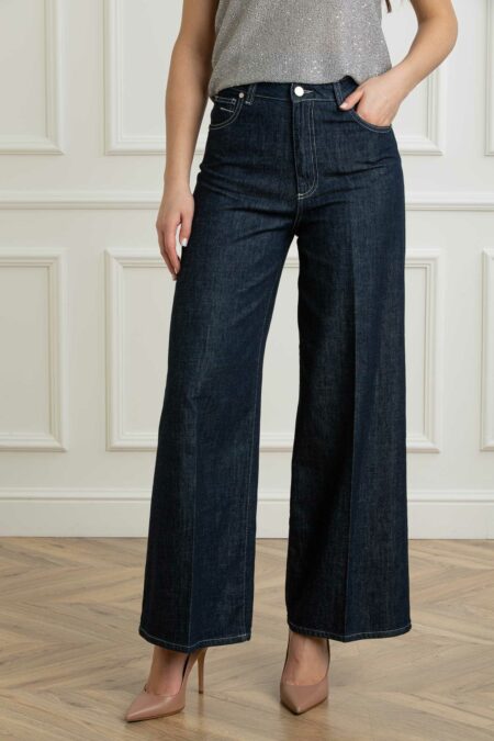CRUNA-PANTALONE WIDE LEGGED MID-CRUTAYLOR2604 NOTTE 44