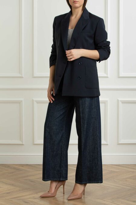 CRUNA-PANTALONE WIDE LEGGED MID-CRUTAYLOR2604 NOTTE 44