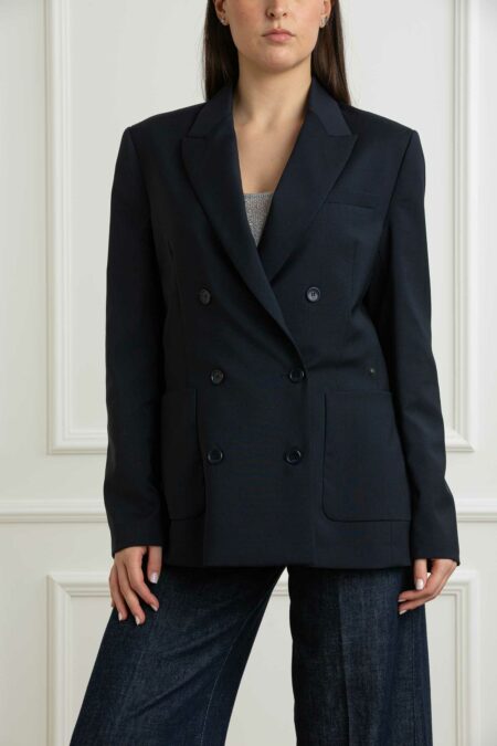 CRUNA-GIACCA OVERSIZED FIT DOUBLE-CRUZOE2608 NOTTE 40