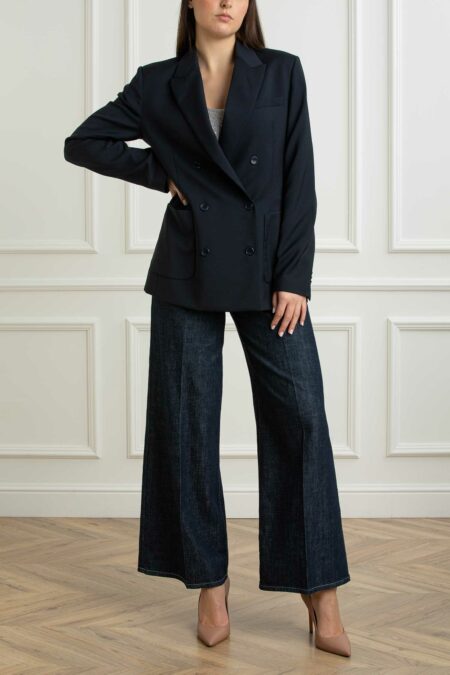 CRUNA-GIACCA OVERSIZED FIT DOUBLE-CRUZOE2608 NOTTE 40