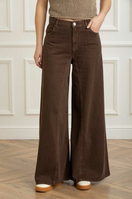 PINKO-WIDE LEG BULL SLEGATO-PKWINONA MARRONE 28