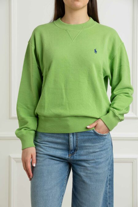 RALPH LAUREN-FELPA DONNA GIROC.-RL971690 GREEN XS