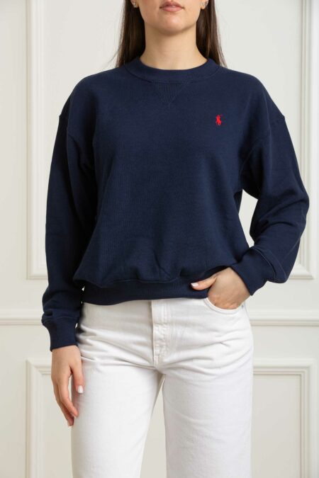 RALPH LAUREN-FELPA DONNA GIROC.-RL971690 NAVY XS