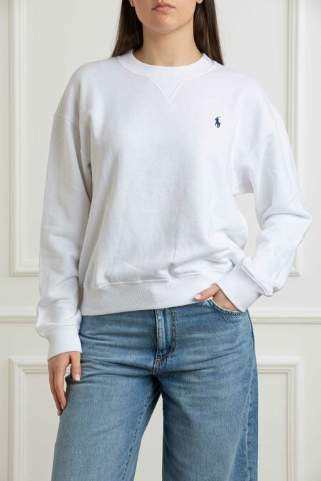 RALPH LAUREN-FELPA DONNA GIROC.-RL971690 WHITE XS