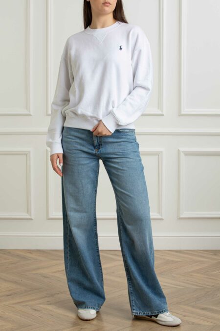 RALPH LAUREN-FELPA DONNA GIROC.-RL971690 WHITE XS